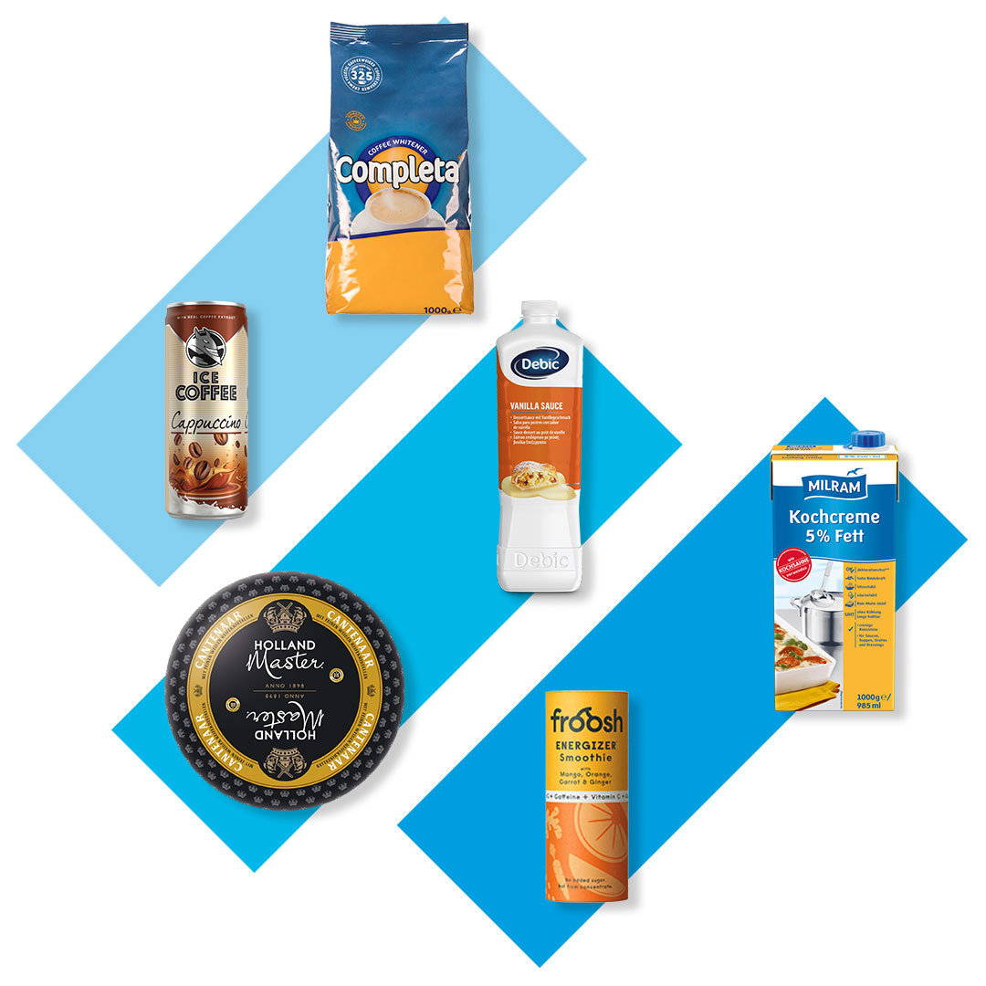 Ennstrade Lebensmittel Getränke Completa, Hell Ice Coffee, Debic, Holland Master, Milram Foodservice, froosh