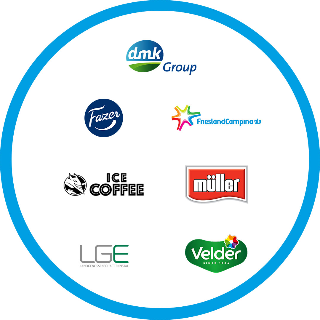 Ennstrade Partner 2026 Ennstrade Lebensmittelvertrieb Partner: dmk Gropu, Fazer, FrieslandCampina, Ice Coffe, Müller, LGE - Landgenossenschaft Ennstal, Velder